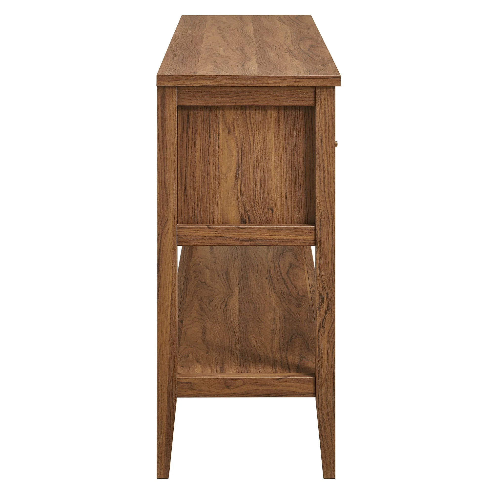 Elyra 62 Inch Rattan Console Table - Walnut Denmark Home