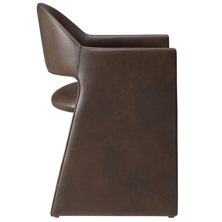 Sok Vegan Leather Dining Armchair -Espresso Denmark Home