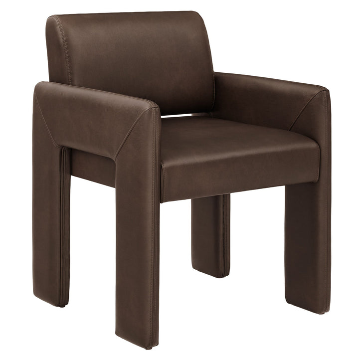 Flik Vegan Leather Dining Armchair - Espresso Denmark Home