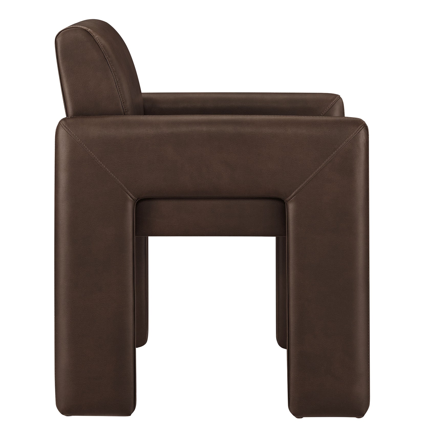 Flik Vegan Leather Dining Armchair - Espresso Denmark Home