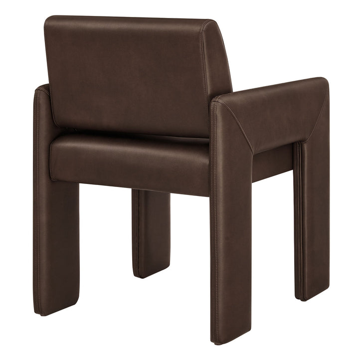 Flik Vegan Leather Dining Armchair - Espresso Denmark Home