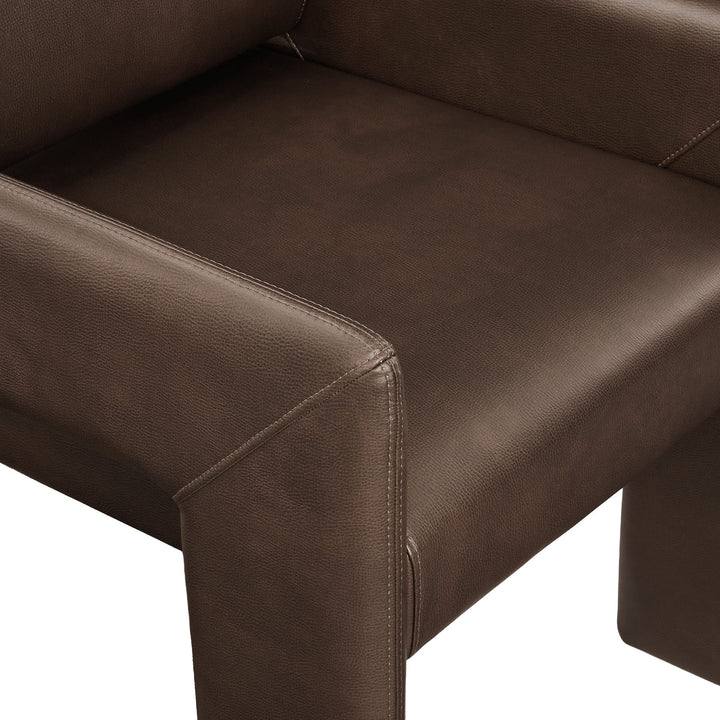 Flik Vegan Leather Dining Armchair - Espresso Denmark Home