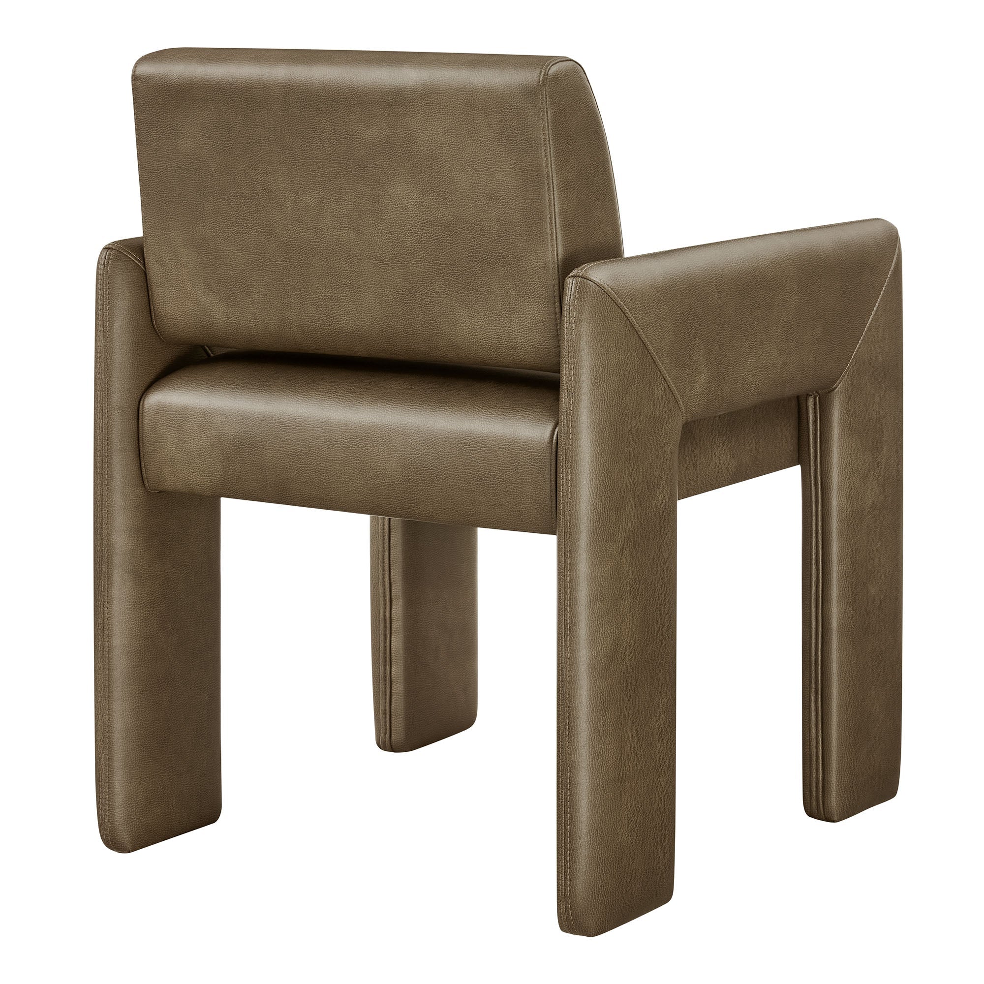 Flik Vegan Leather Dining Armchair - Mushroom Denmark Home