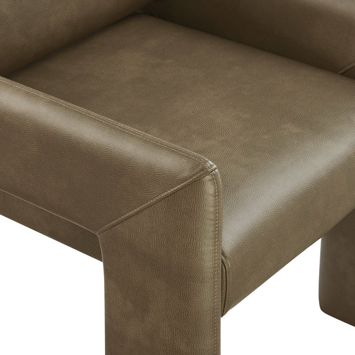 Flik Vegan Leather Dining Armchair - Mushroom Denmark Home