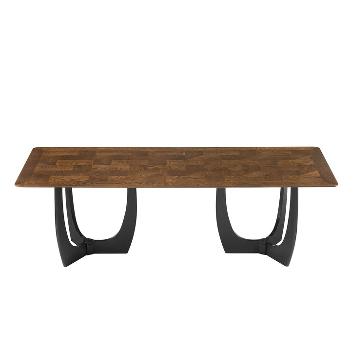 Ash Rectangular Dining Table – Angled Wood Grain Top 94" Denmark Home