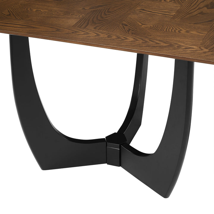 Ash Rectangular Dining Table – Angled Wood Grain Top 94" Denmark Home