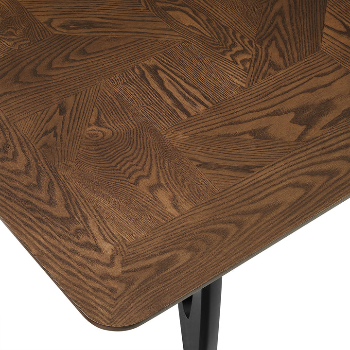 Ash Rectangular Dining Table – Angled Wood Grain Top 94" Denmark Home