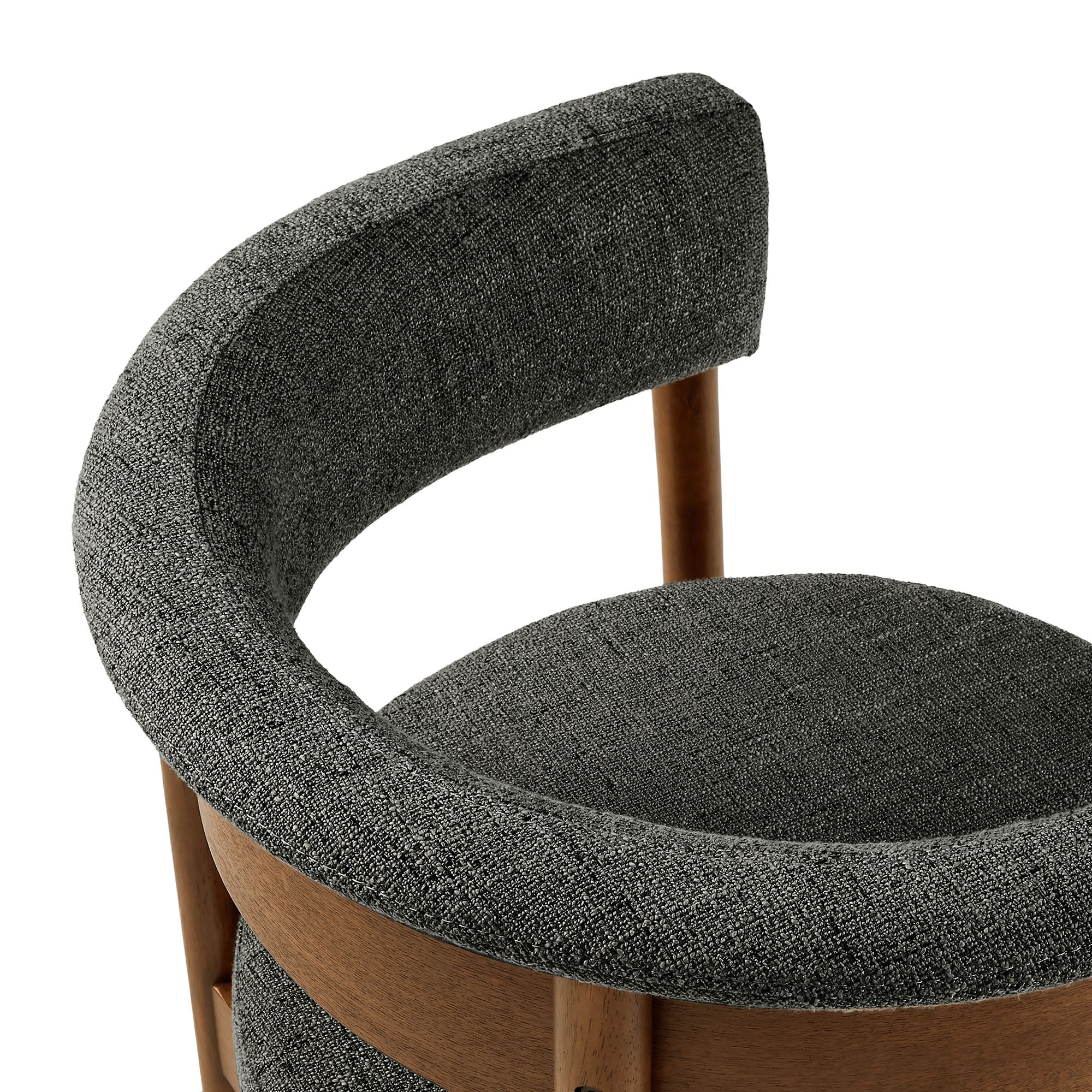 Brace Curved Dining Chairs  - Charcoal Denmark Home