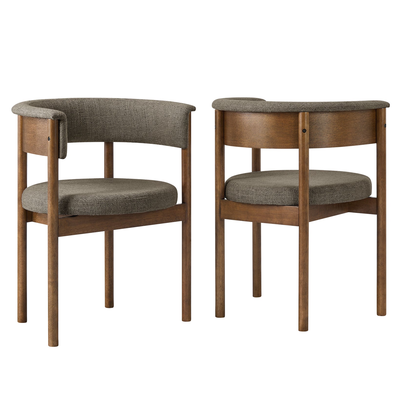Brace Curved Dining Chairs  - Taupe Denmark Home