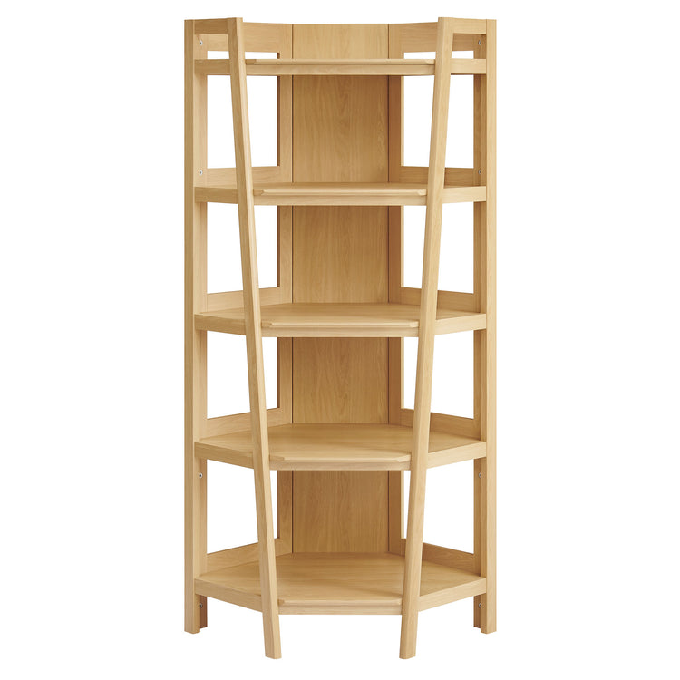 Teak Corner Bookshelf - Oak Denmark Home