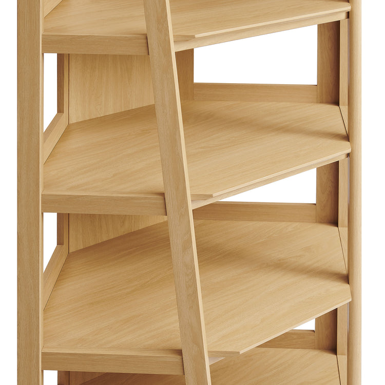Teak Corner Bookshelf - Oak Denmark Home