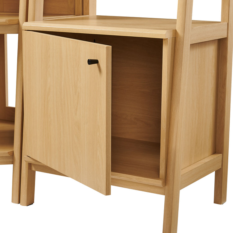 Teak Corner Bookcase Set  - Oak Denmark Home