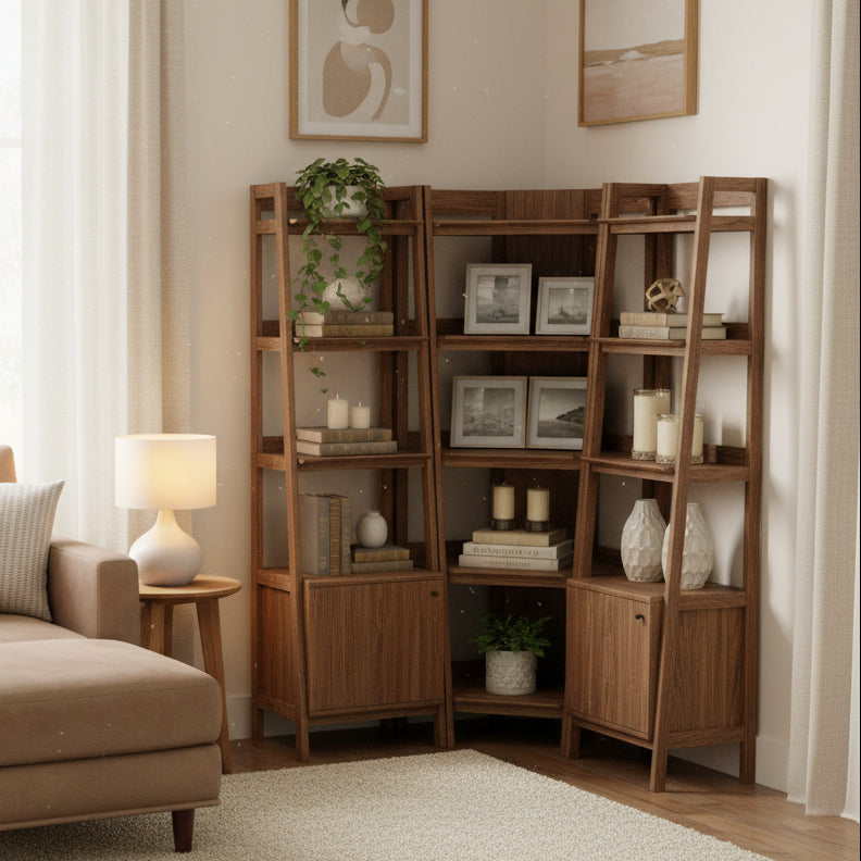 Teak Corner Bookcase Set  - Oak (Copy) Denmark Home
