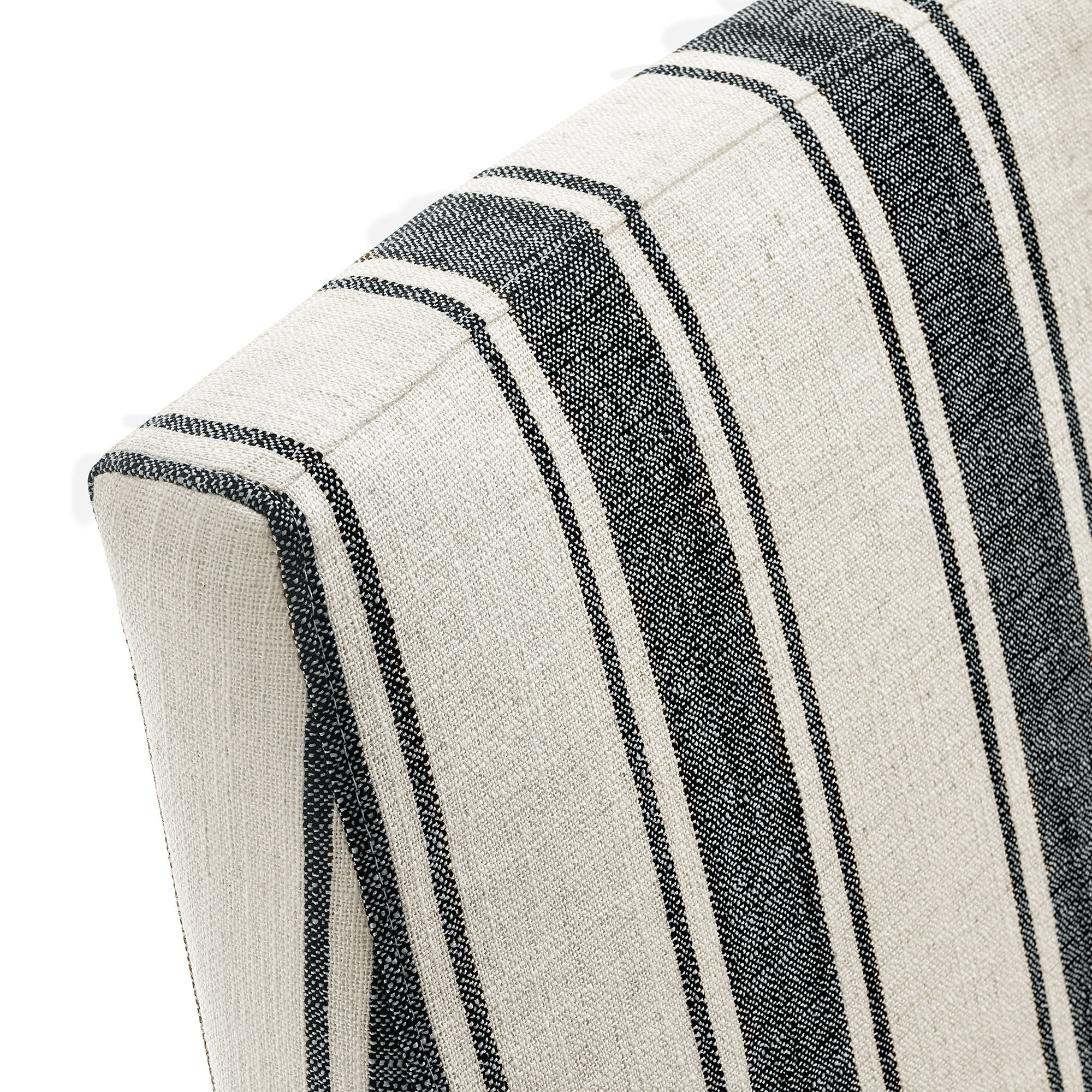 Doux Slipcovered Dining Side Chair - Black Stripe Denmark Home