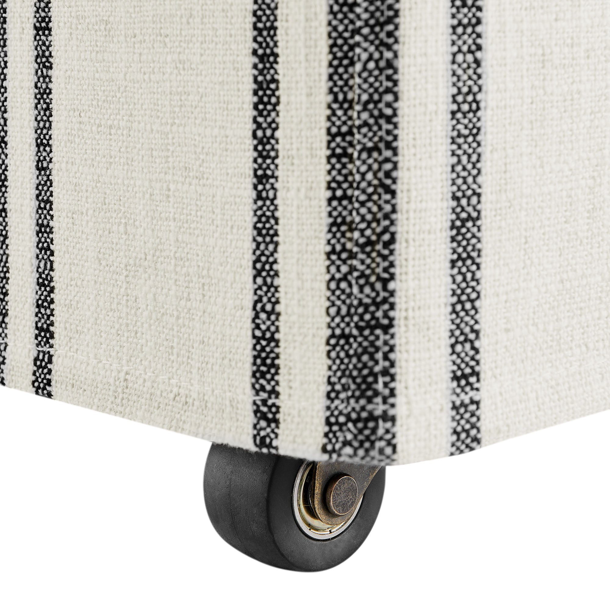 Doux Slipcovered Dining Side Chair - Black Stripe Denmark Home