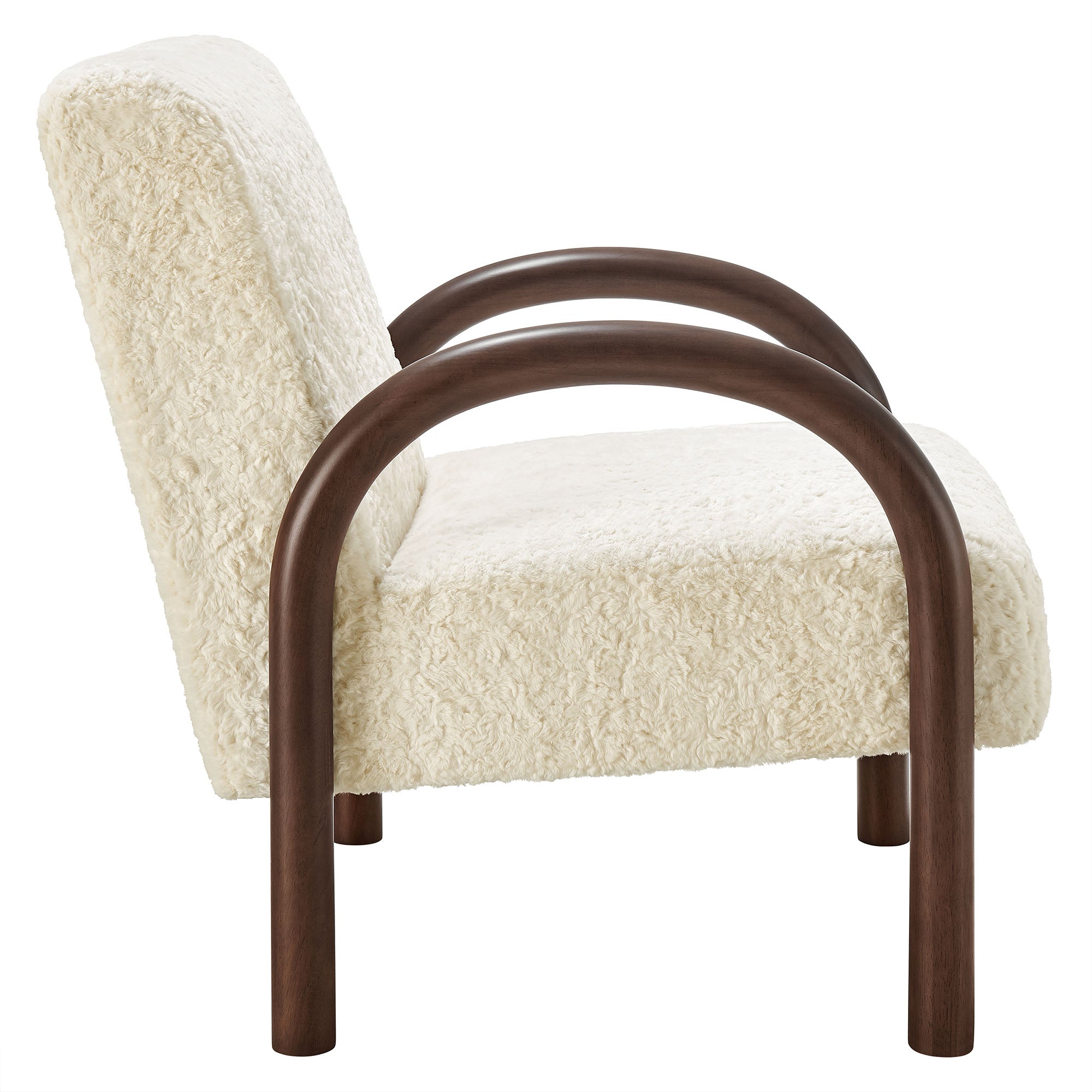 Arvion Faux Shearling Accent Chair – Ecru Denmark Home