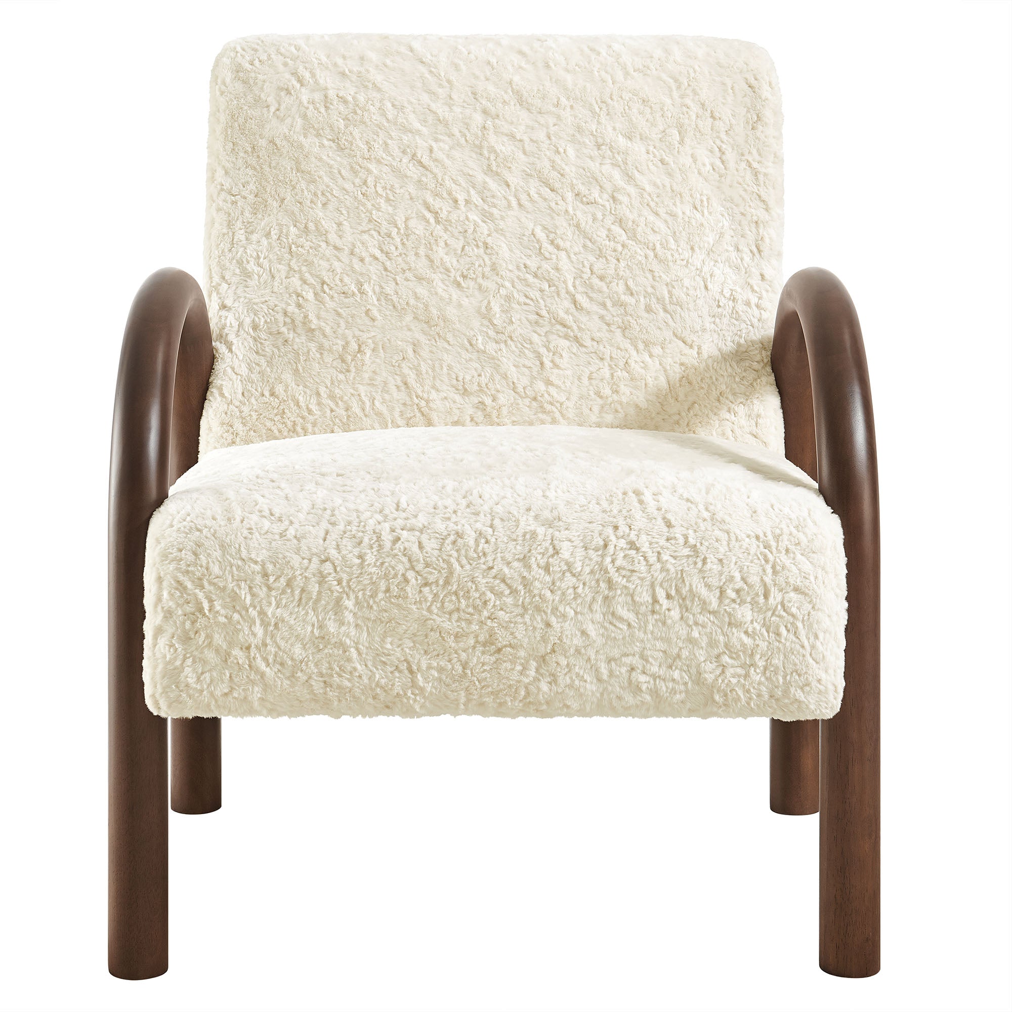 Arvion Faux Shearling Accent Chair – Ecru Denmark Home