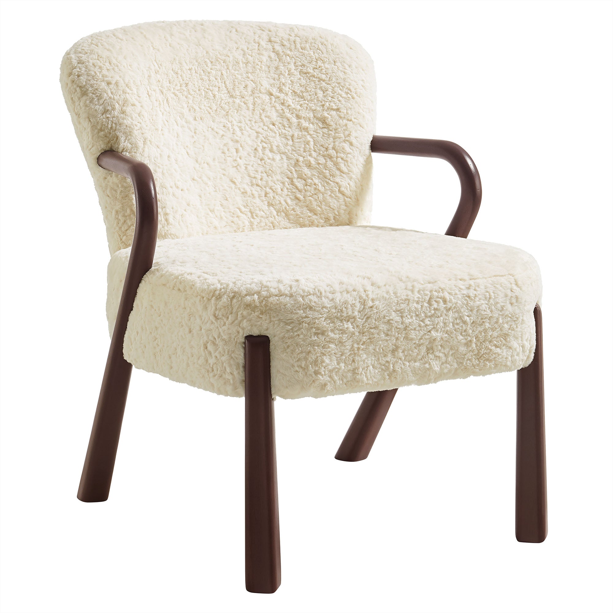 Pier Faux Shearling Accent Chair – Ecru Denmark Home