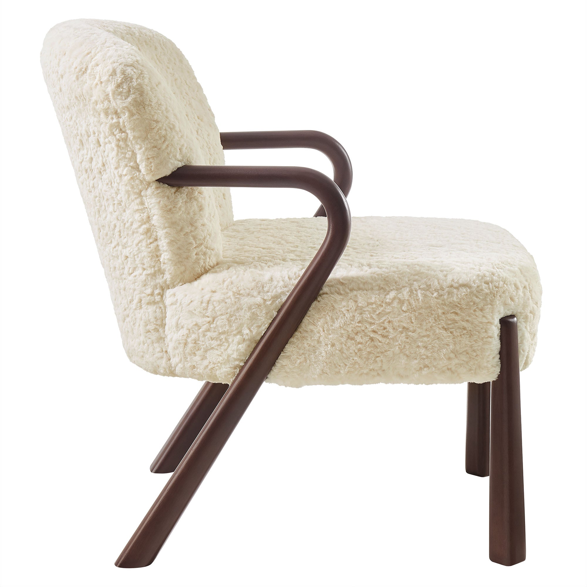 Pier Faux Shearling Accent Chair – Ecru Denmark Home