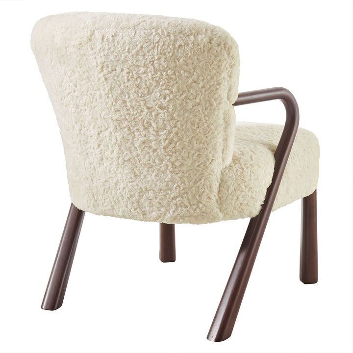 Pier Faux Shearling Accent Chair – Ecru Denmark Home