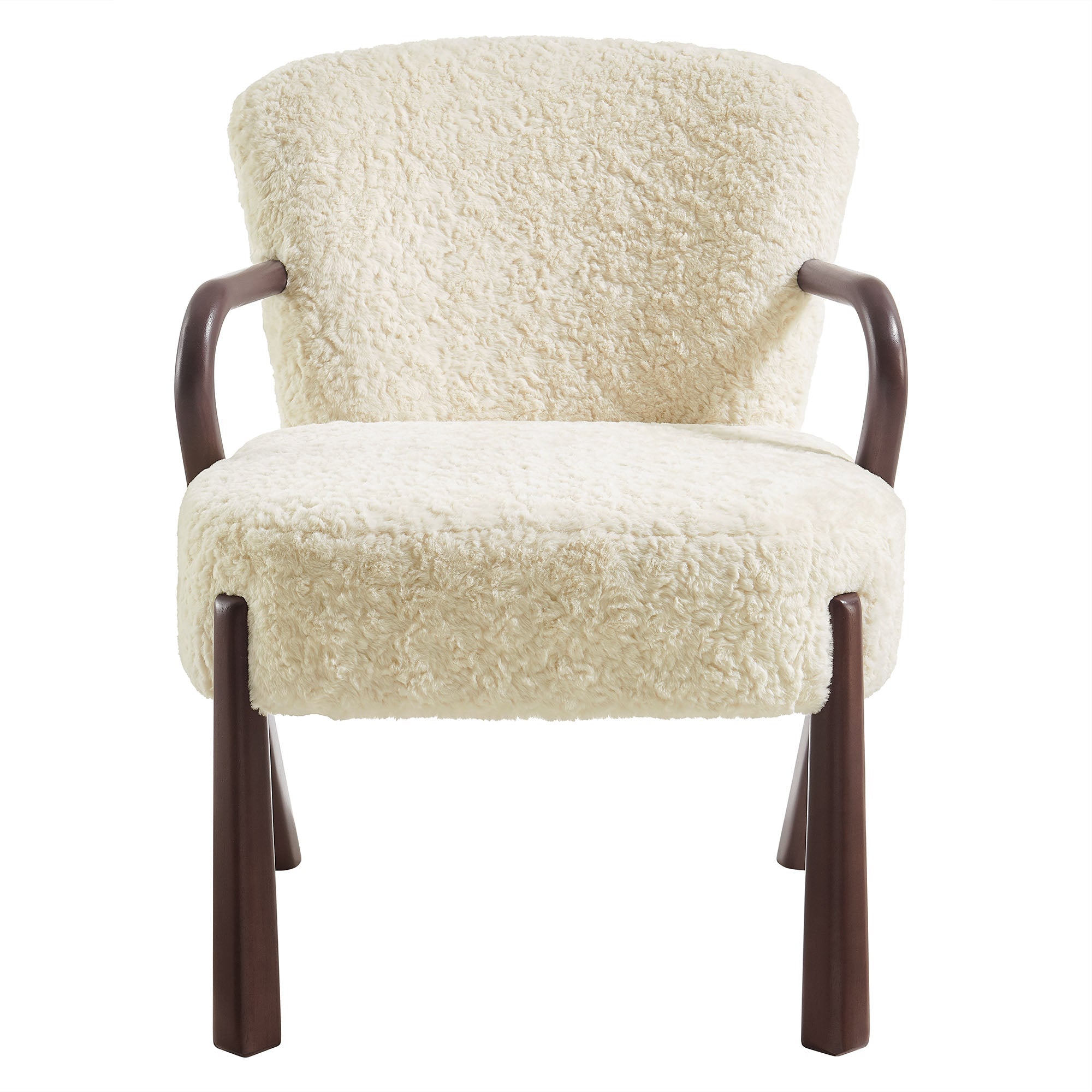 Pier Faux Shearling Accent Chair – Ecru Denmark Home