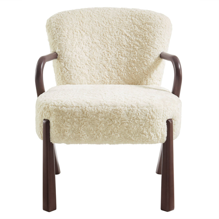 Pier Faux Shearling Accent Chair – Ecru Denmark Home
