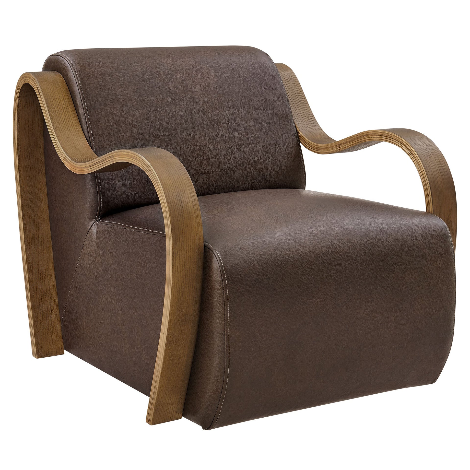 Birch Vegan Leather Accent Chair – Espresso Denmark Home
