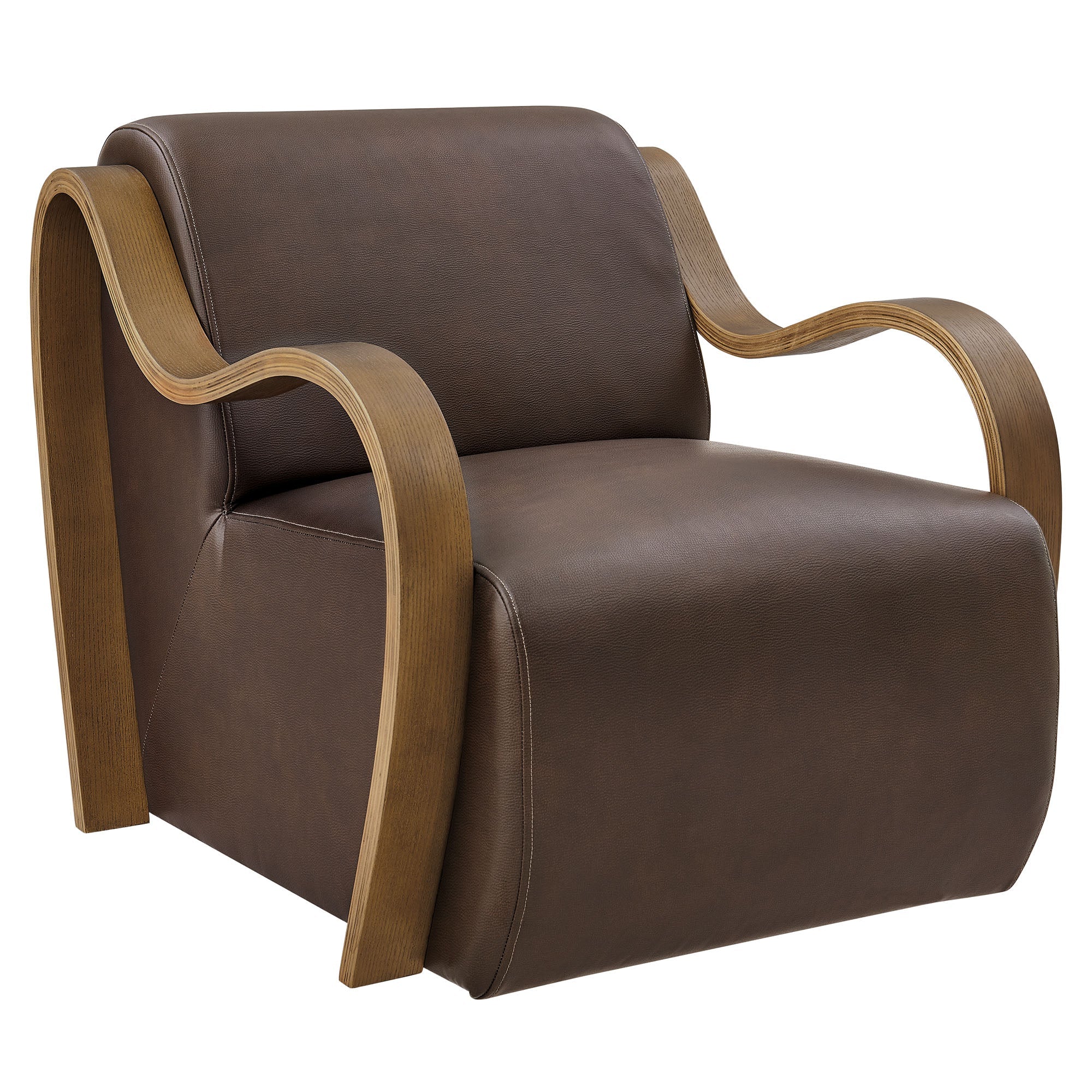 Birch Vegan Leather Accent Chair – Espresso Denmark Home