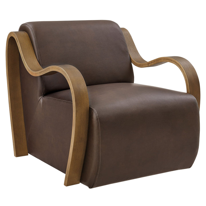 Birch Vegan Leather Accent Chair – Espresso Denmark Home