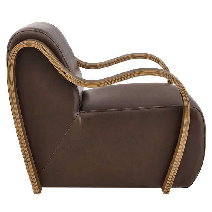 Birch Vegan Leather Accent Chair – Espresso Denmark Home
