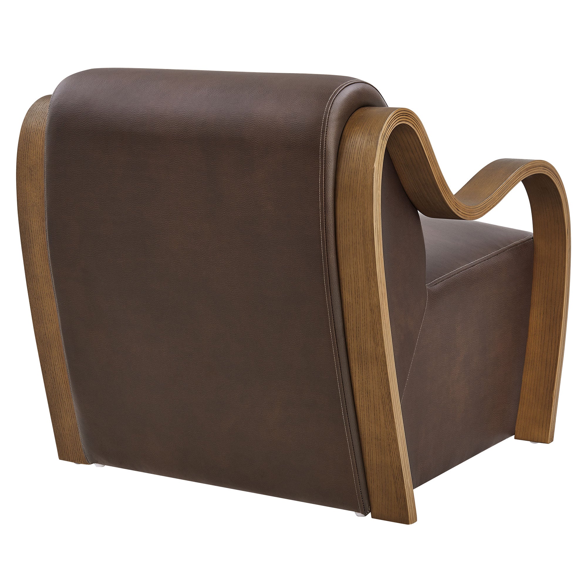Birch Vegan Leather Accent Chair – Espresso Denmark Home