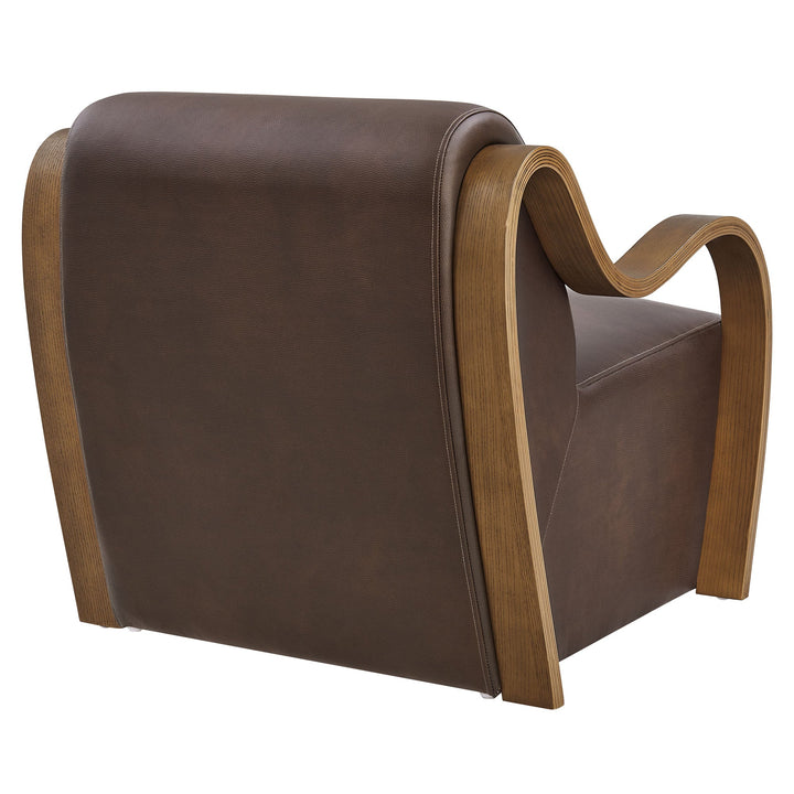 Birch Vegan Leather Accent Chair – Espresso Denmark Home