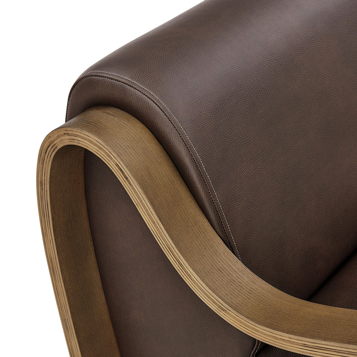 Birch Vegan Leather Accent Chair – Espresso Denmark Home