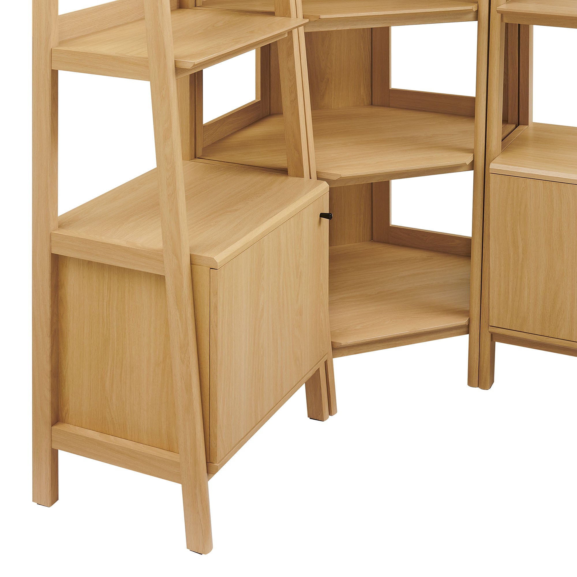 Teak Corner Bookcase Set - Oak Denmark Home