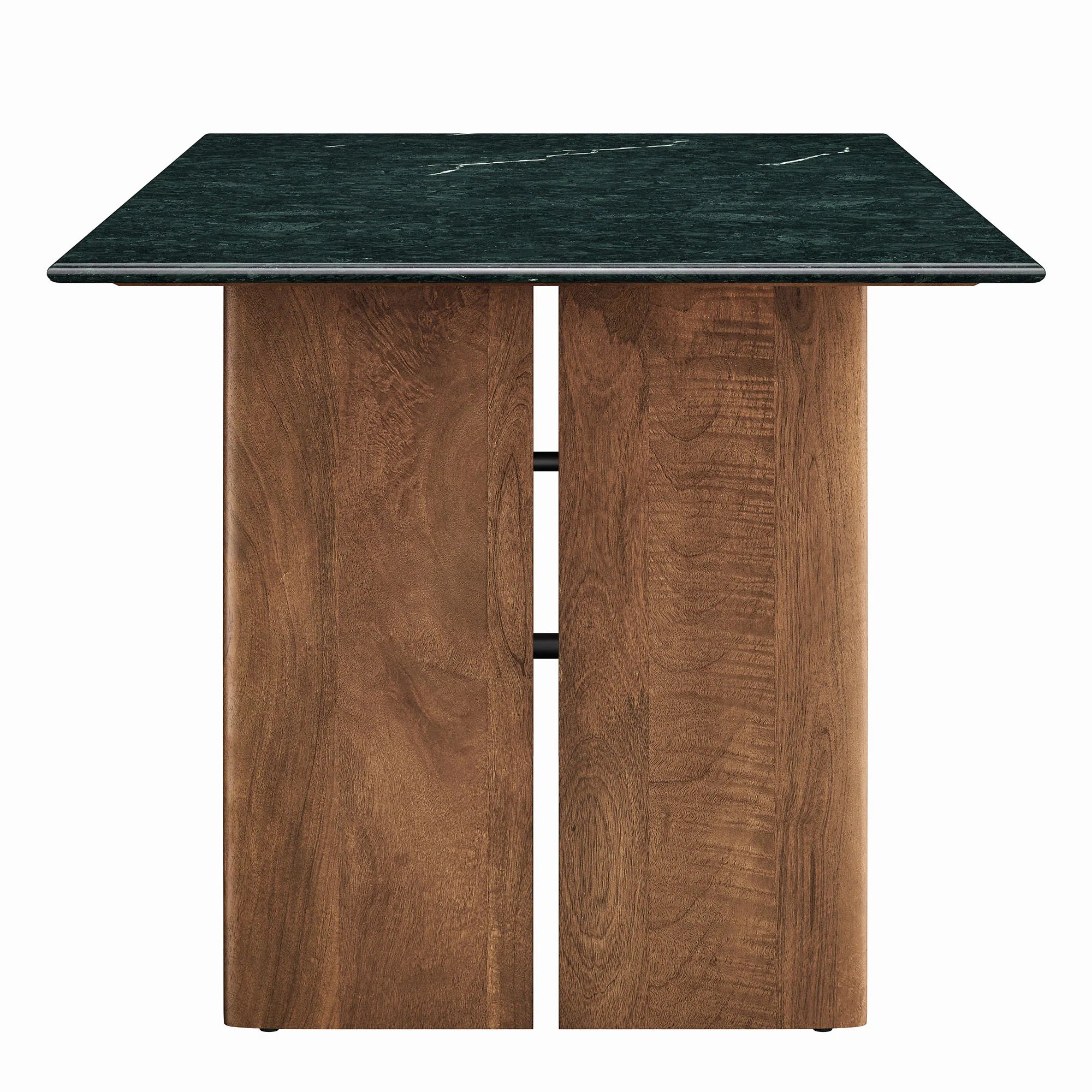 Arca 86 Inch Marble Dining Table - Walnut Green Marble Denmark Home