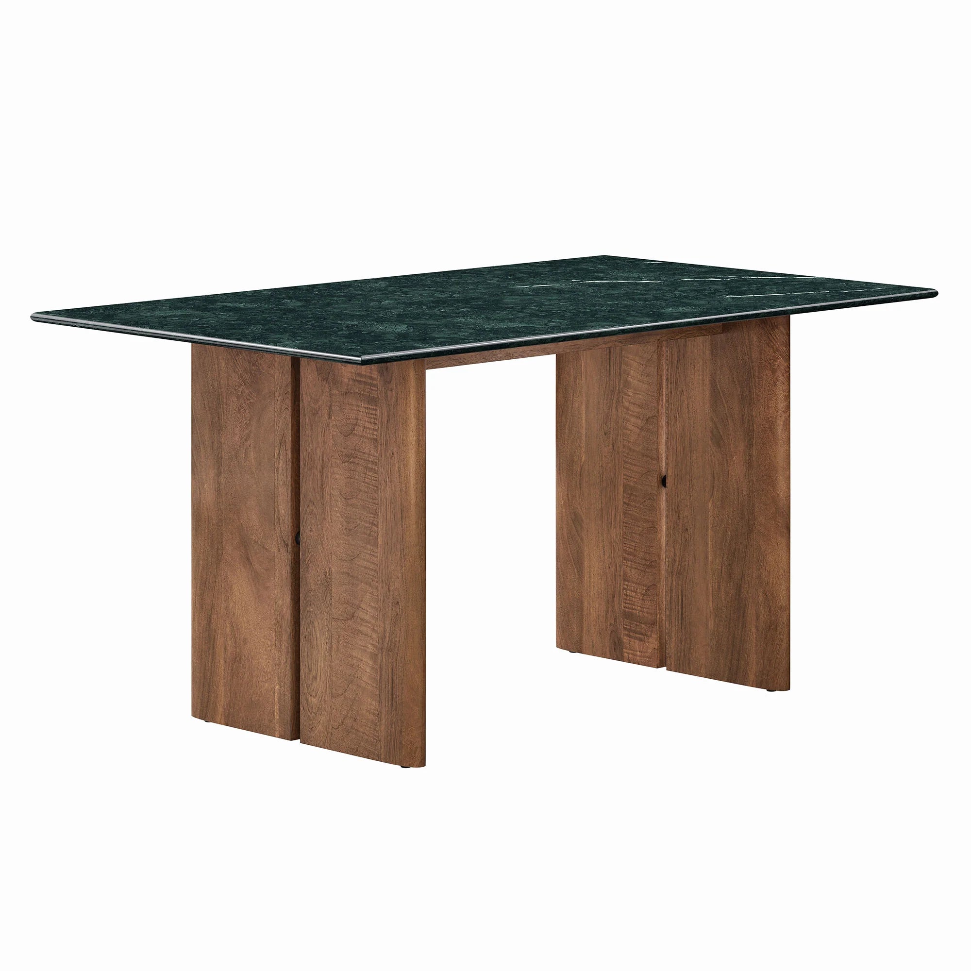 Arca 60 Inch Marble Dining Table - Walnut Green Marble Denmark Home