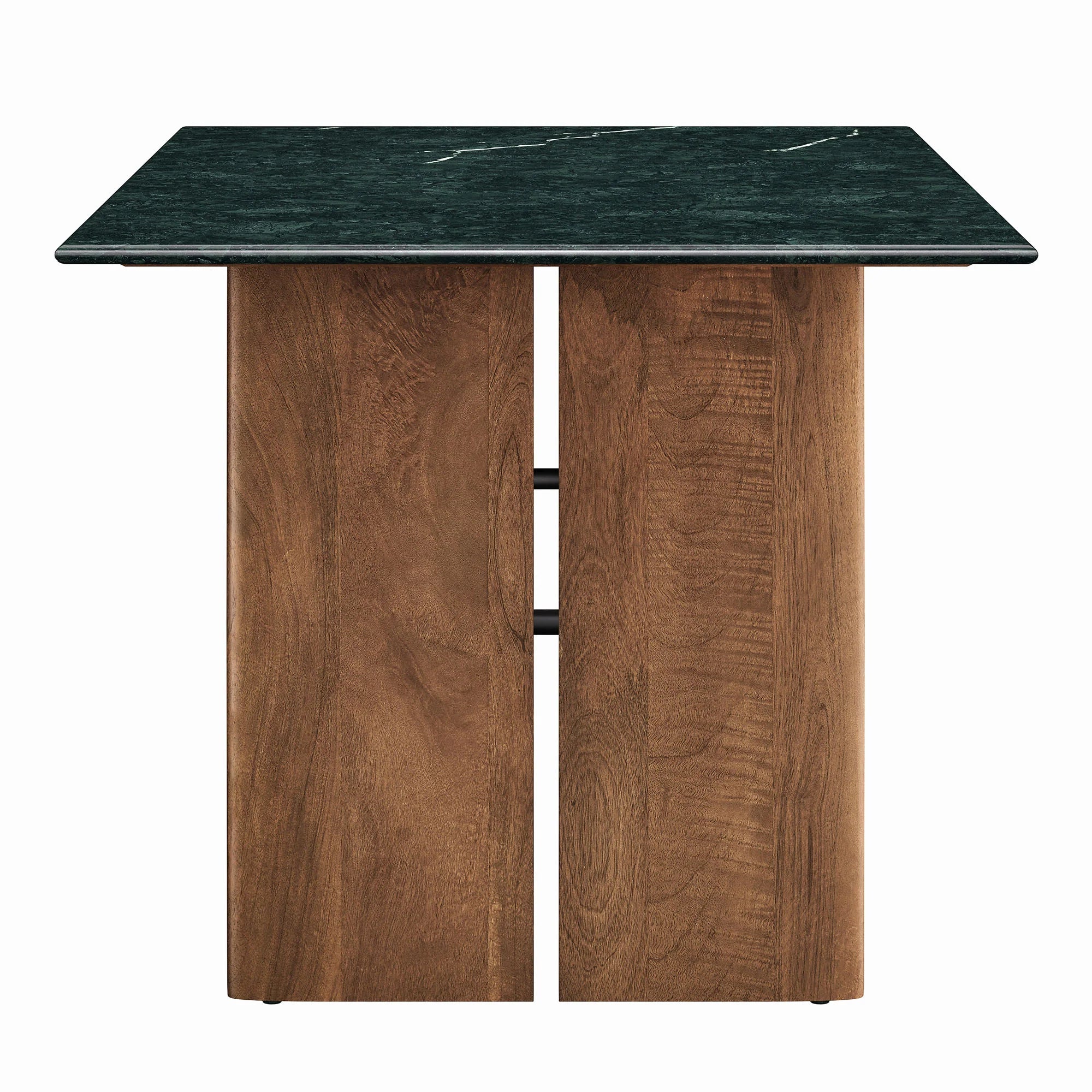 Arca 60 Inch Marble Dining Table - Walnut Green Marble Denmark Home