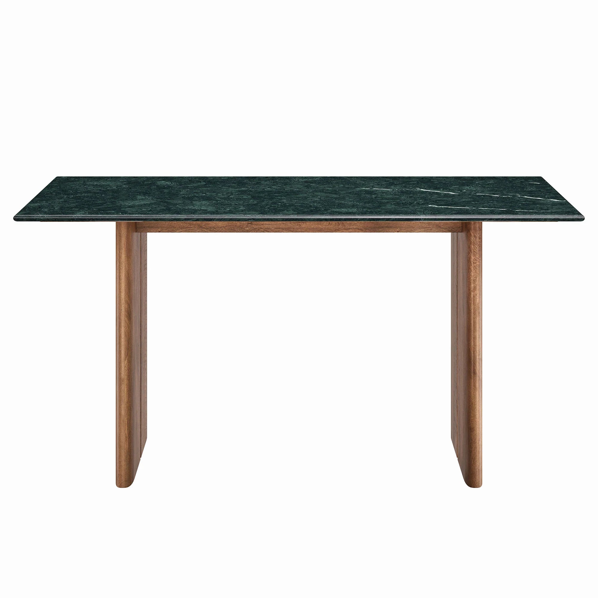 Arca 60 Inch Marble Dining Table - Walnut Green Marble Denmark Home