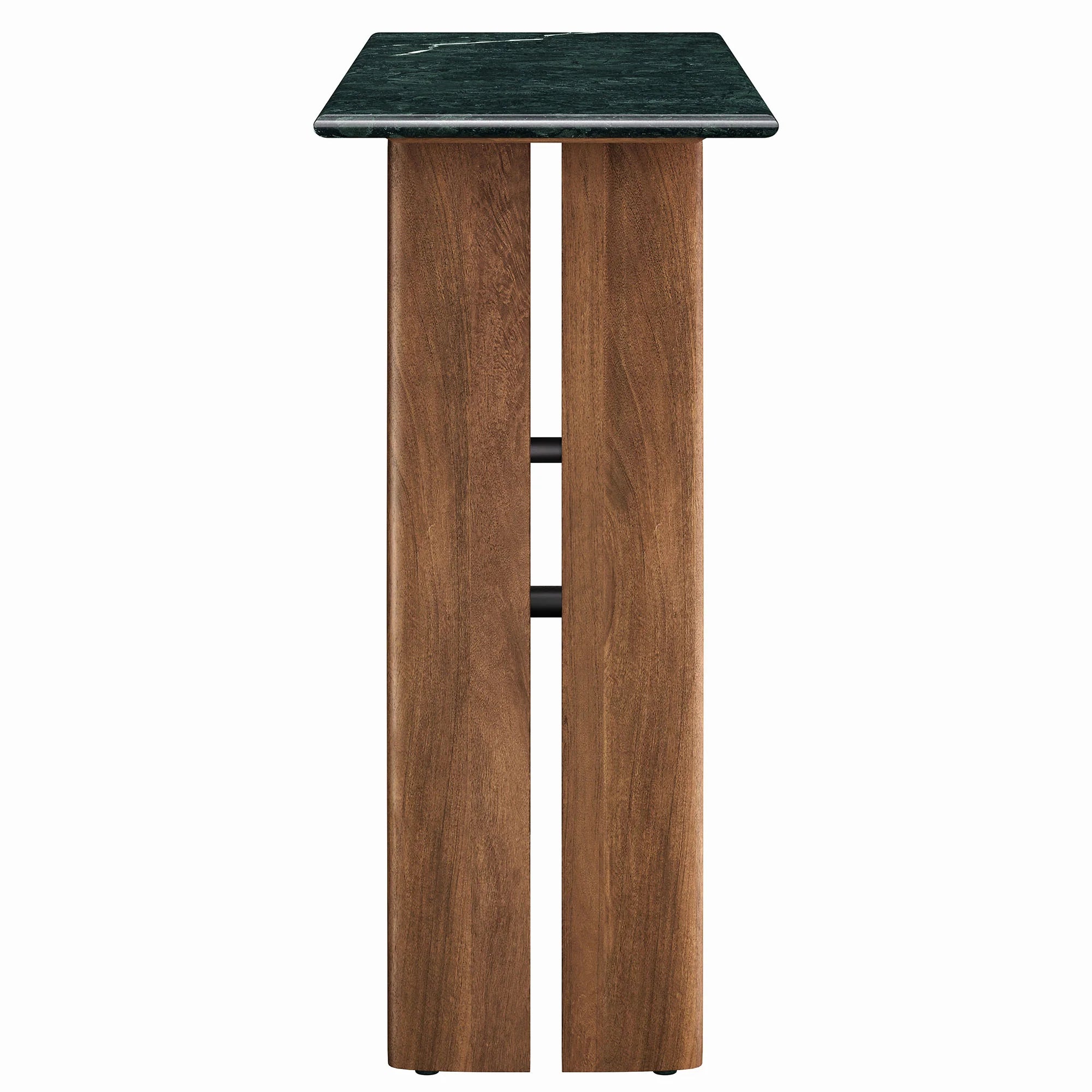 Arca 46 Inch Marble Console Table - Walnut Green Marble Denmark Home