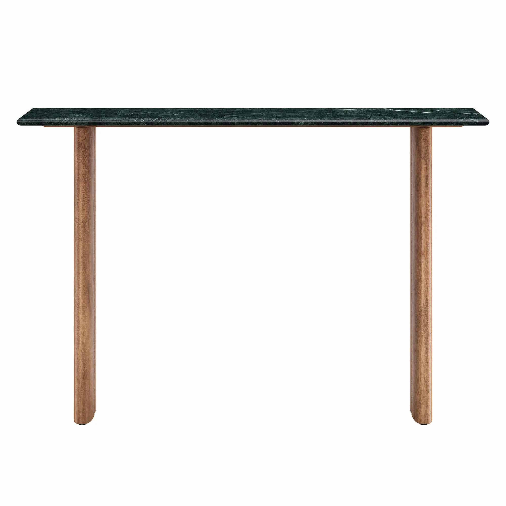 Arca 46 Inch Marble Console Table - Walnut Green Marble Denmark Home