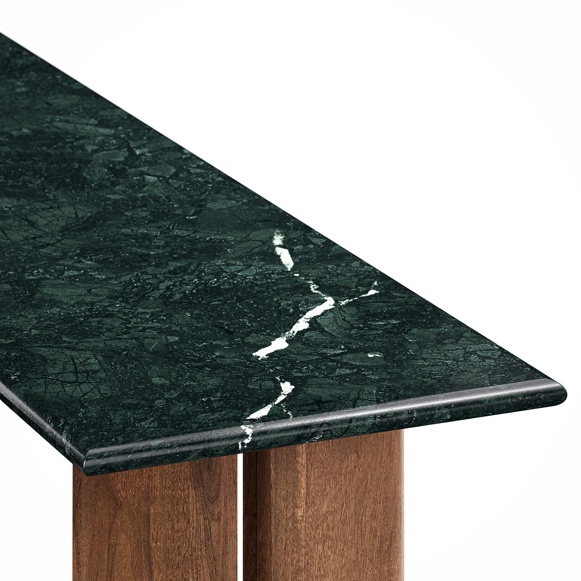 Arca 46 Inch Marble Console Table - Walnut Green Marble Denmark Home