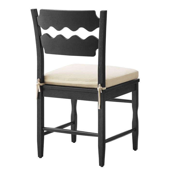 Kne Solid Oak Dining Chair - Black Linen Denmark Home