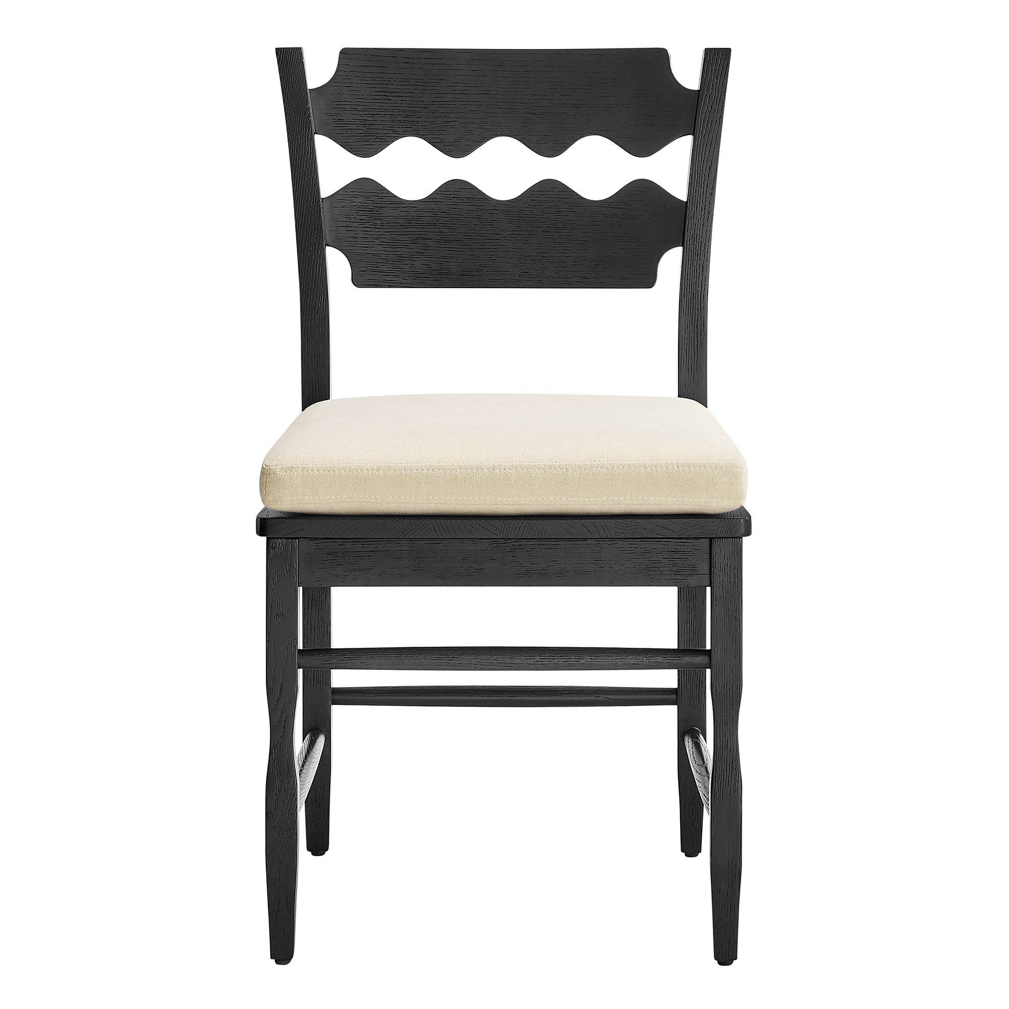 Kne Solid Oak Dining Chair - Black Linen Denmark Home