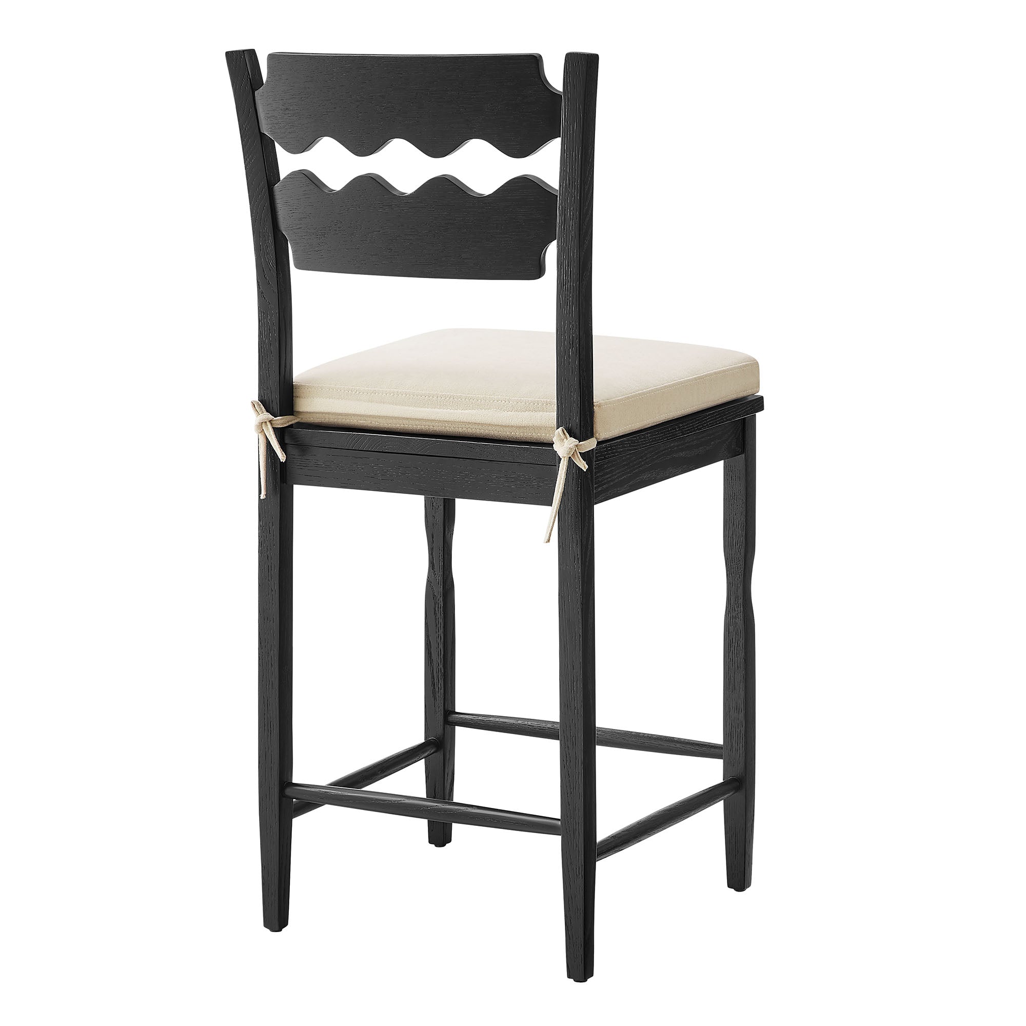 Kne Counter Stool - Black Linen Denmark Home