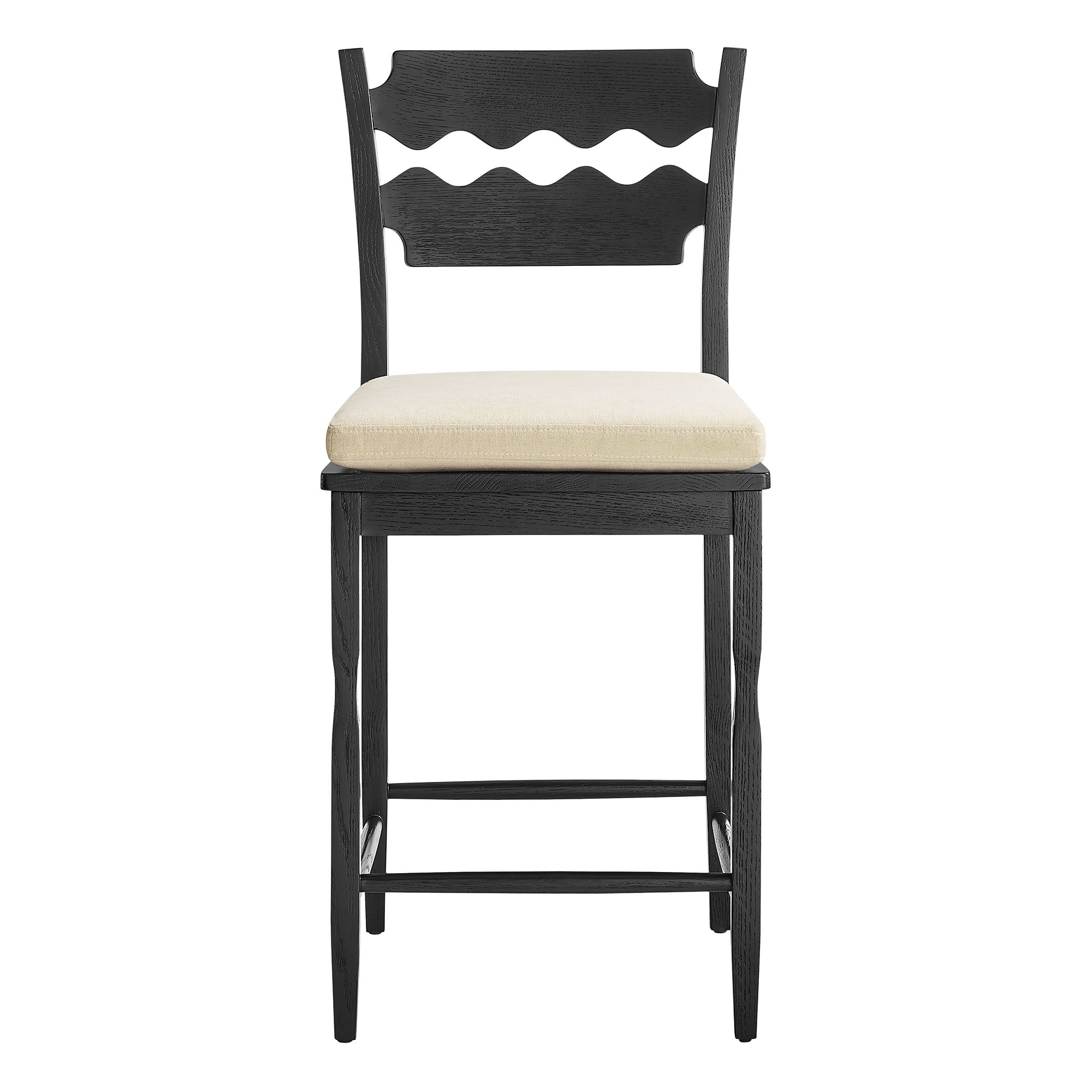 Kne Counter Stool - Black Linen Denmark Home