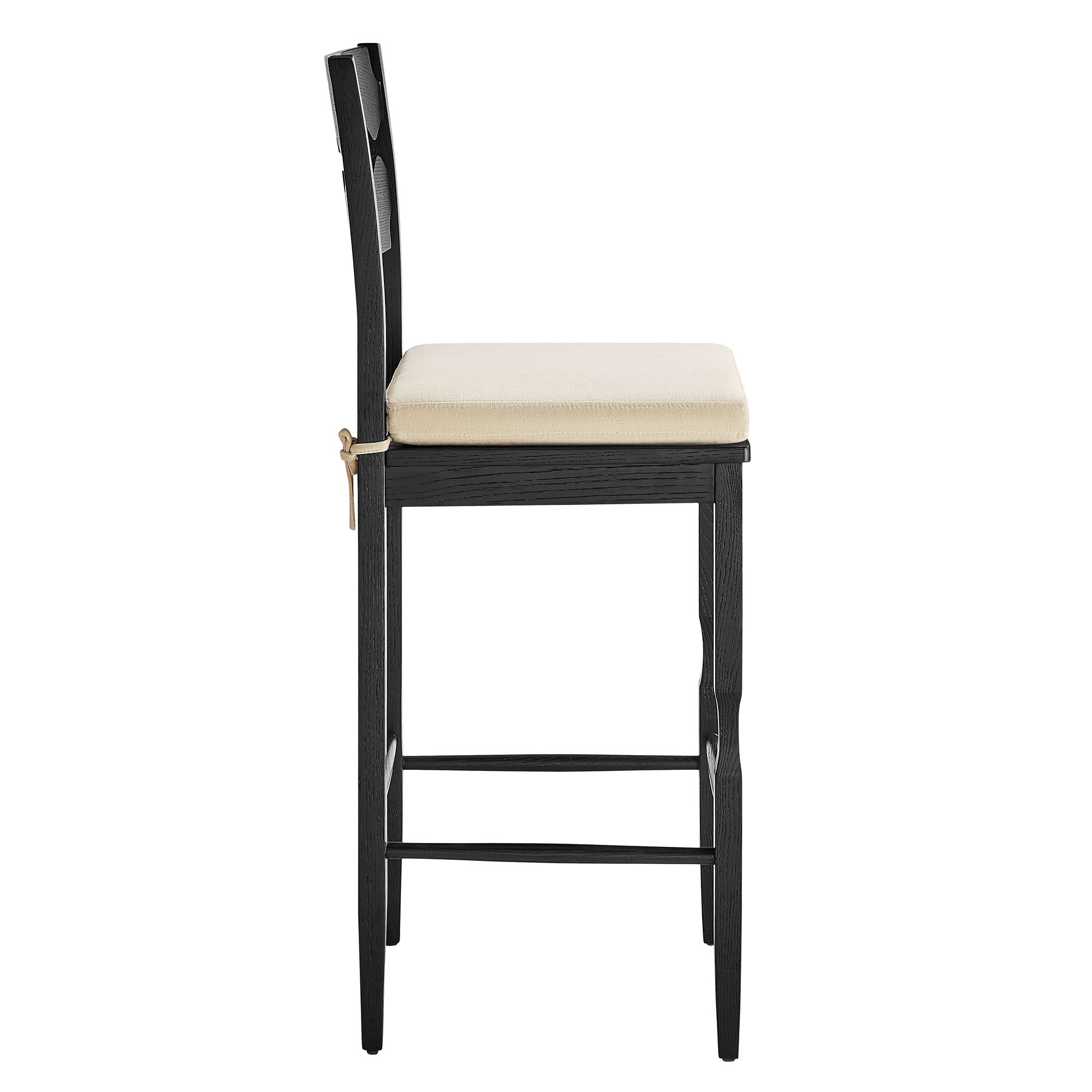 Kne Bar Stool - Black Linen Denmark Home