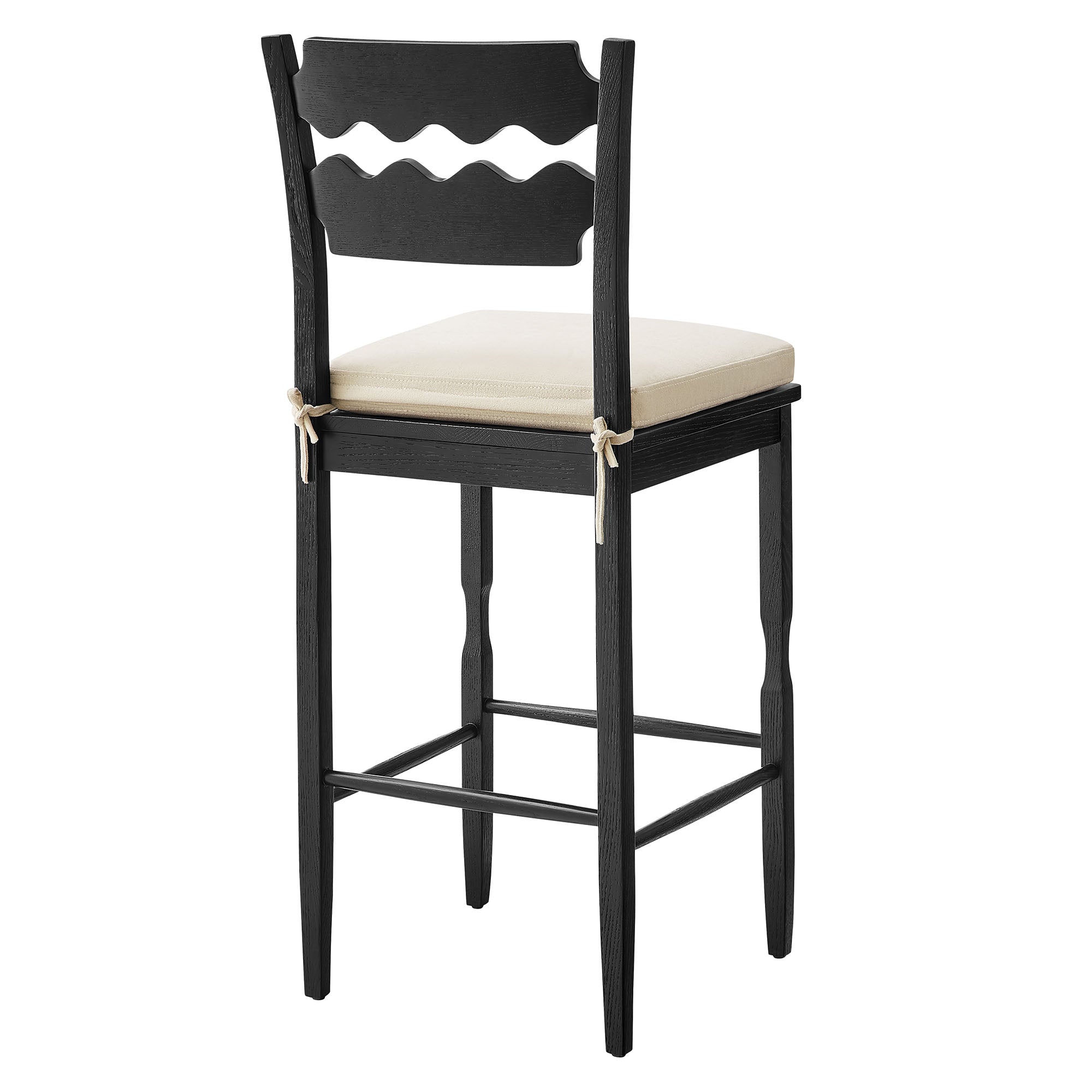 Kne Bar Stool - Black Linen Denmark Home