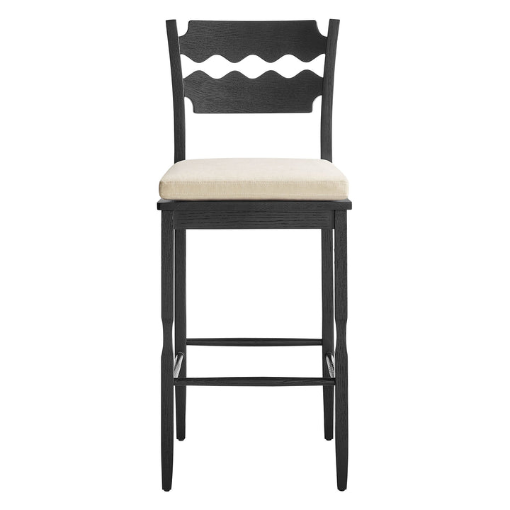 Kne Bar Stool - Black Linen Denmark Home