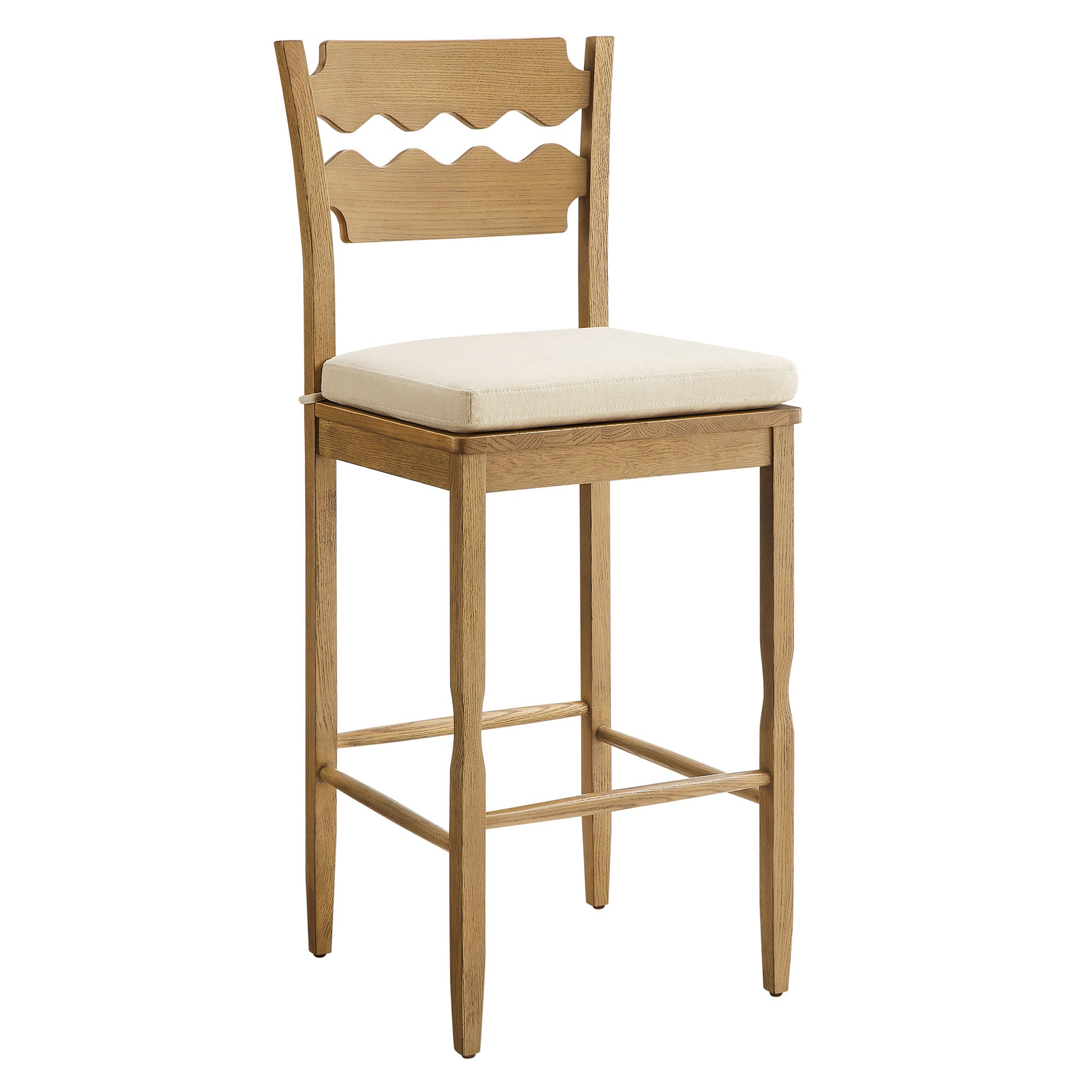 Kne Bar Stool - Weathered Oak Linen Denmark Home