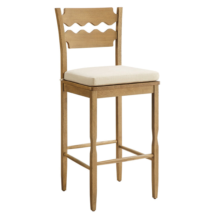 Kne Bar Stool - Weathered Oak Linen Denmark Home